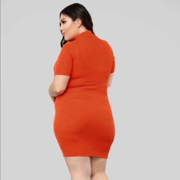 Orange mini dress - Picture 6 of 9